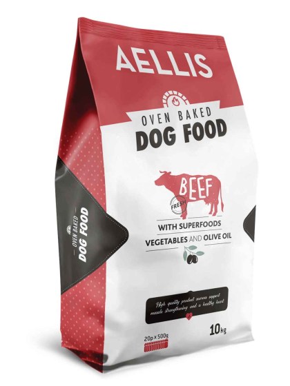 Aellis Oven Baked 10kg Ξηρά Τροφή για Ενήλικους Σκύλους με Μοσχάρι